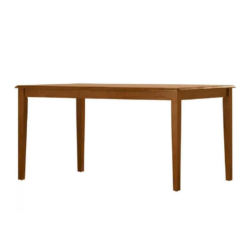 Table à manger rectangulaire, pieds fuselés, brun noyer riche