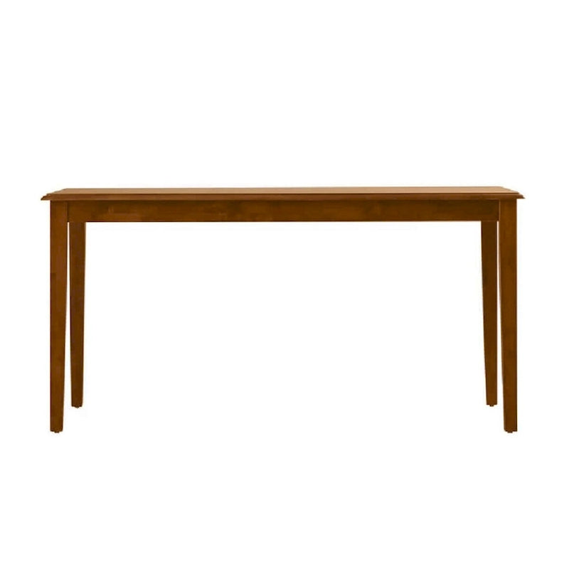 Table à manger rectangulaire, pieds fuselés, brun noyer riche